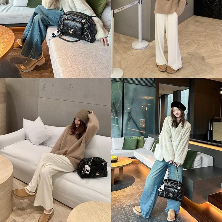 Fleece snow boots with thick soles to increase the height, wool slippers, winter bag head, fluffy slippers, and half-towed cotton shoes.