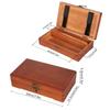 Wooden Sketching Pencil Box Antique Solid Wood Square Children Stationery Storage Case