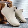 Leichte kurze Regenschuhe Herren Wasserschuhe Lieferservice Fahrer Spezial-Gummistiefel Küche Angeln Herren Wasserdicht und Rutschfest Gummischuhe