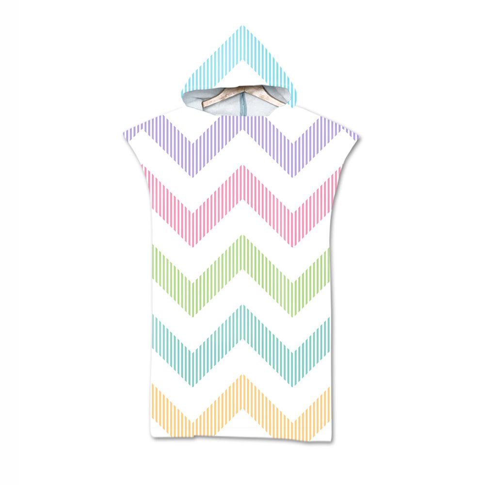 Adult Bath Towel Beach Towel Cape Geometric Print Hooded Bath Towel