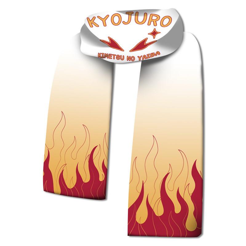 Anime Print Kimetsu No Yaiba Kamado Tanjirou Velvet Scarves Autumn Winter Scarf