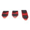 Accelerator Brake Clutch Pedal Covers Non Slip Rubber and Aluminum Stylish Car Foot Pedal Pads Red