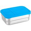 720ML Stainless Steel Lunch Box with Leak Proof Silicone Lids for Secure Meal Storage and Travel Friendly Snack Containers