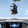 Halloween Witch Cat Pendant Car Decoration with Lanyard