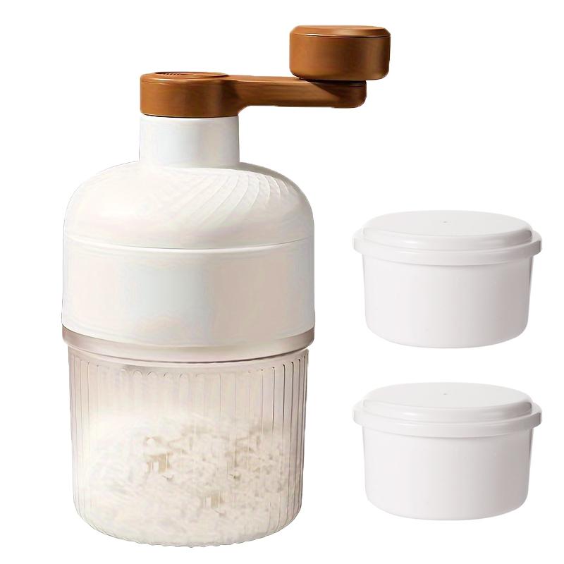 Shaved Ice Machine BPA Free Snow Cone Machine Manual Portable Ice Crusher and Shaved Ice Machine with Free Ice Cube Trays