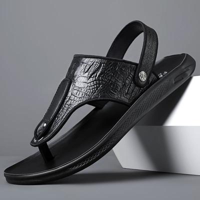 Sommer Neue Schuhe für Herren Ledersandalen Mode Echtes Leder Slipper Lässige Slipper Jugend Outdoor Coole Strandschuhe