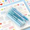 6Pcs Gel Pens Set 0.5mm Fine Point Black Ink Retractable Ballpoint Pens, Cute Aesthetic Pens for Writing School Office Supplies