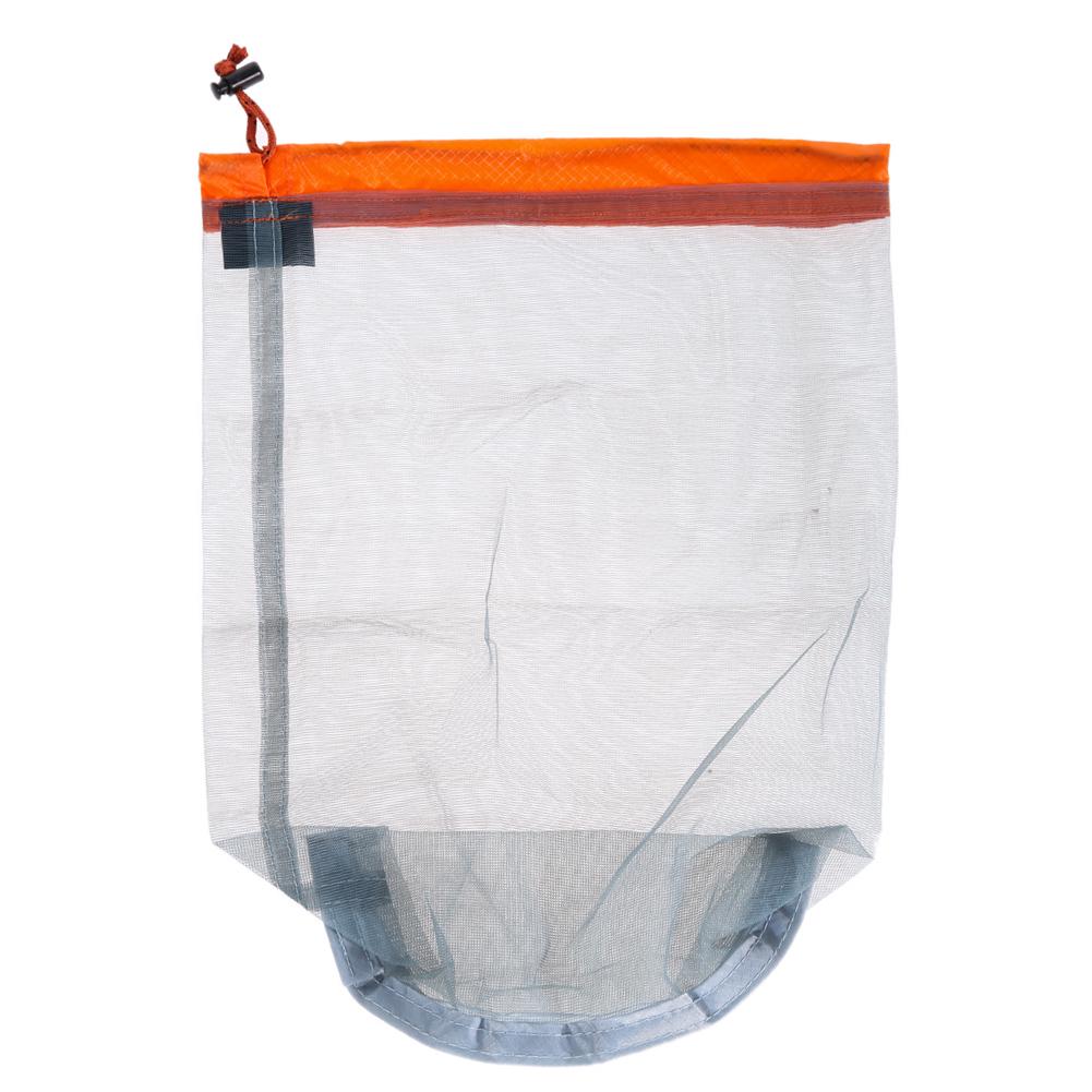 Ultralight Nylon Mesh Sleeping Bag Sacks Ultralight Nylon Mesh Bags Mesh Stuff Sacks Laundry Outdoor Bag for Travelling Hiking