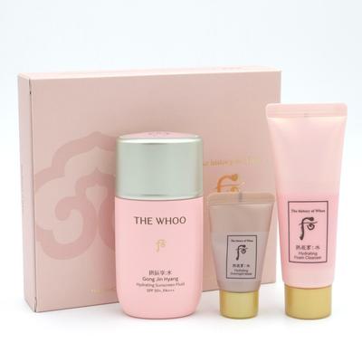 Gong Jin Hyang Feuchtigkeitsspendendes Sonnenschutz-Fluid Set 3 Artikel + ZUFÄLLIGES GESCHENK