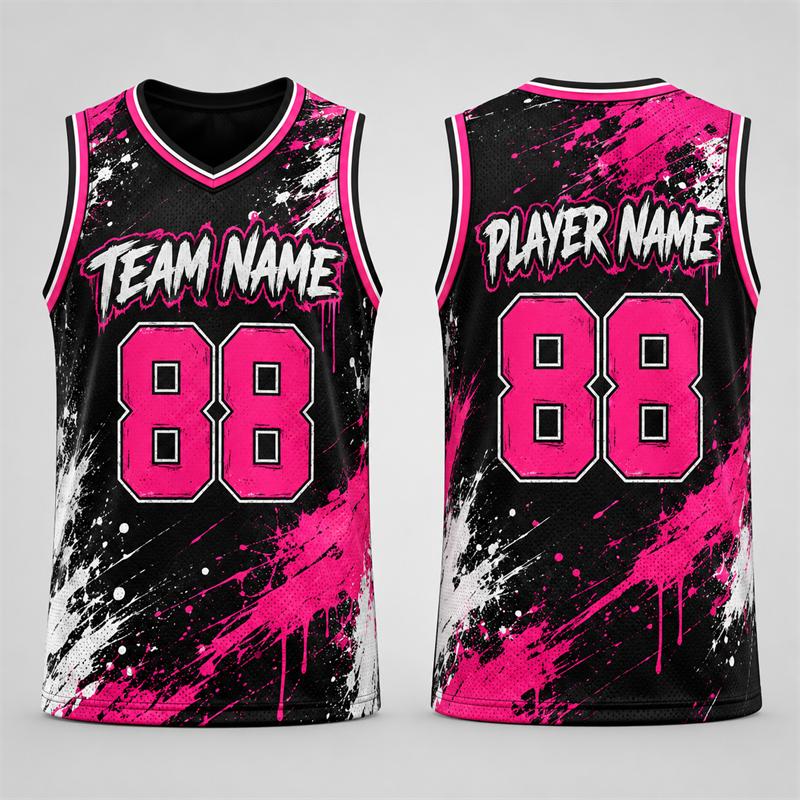Trendy DIY Basketball Jersey For Men Summer Fashion Custom Name Team Name Number 3D Printed Vest Loose Quick Dry Team Uniforms