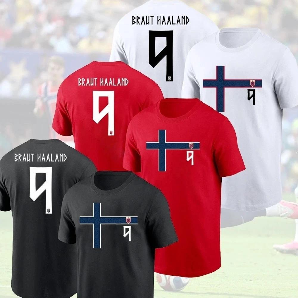 Haaland 9 Koszulka Norwegia 2026 Drużyna Piłkarska Nazwa Zawodnika Numer Koszulka 2026 Lato Unisex Unisex Bawełna Y2K Koszulka Streetwear
