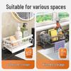 Multifunctional Kitchen Sink Organizer: Dishcloth, Sponge, Soap, Steel Wool Holder