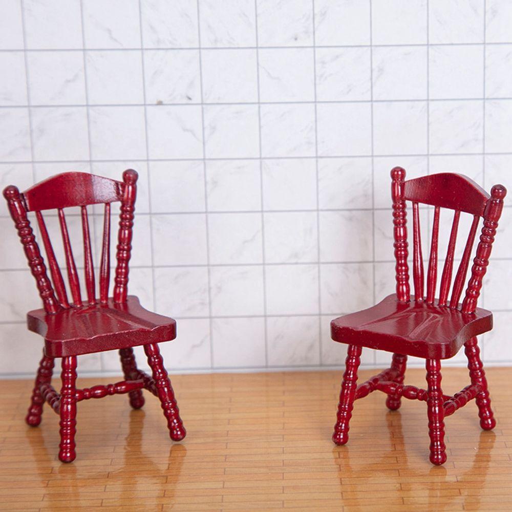 1/12 Dollhouse Accessories Table Furniture Toys Wooden Table Simulation Chair Doll House Decoration