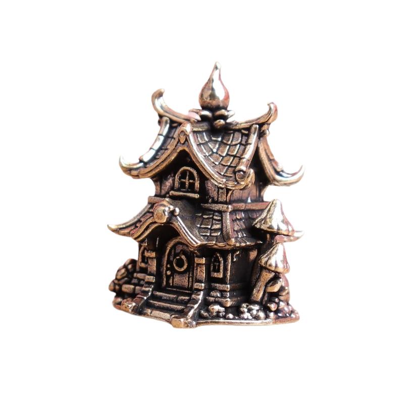 Figur Hausdekoration Schlossornamente Architektonische Messingornamente Antiker Stil Kleine Häuser
