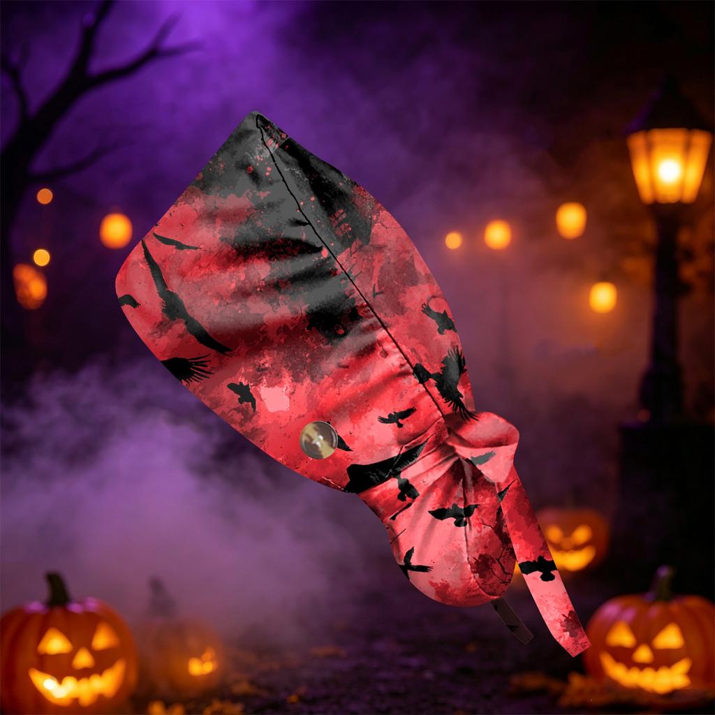 Women's Halloween Printed Ponytail for Work Shower Hair Wrap