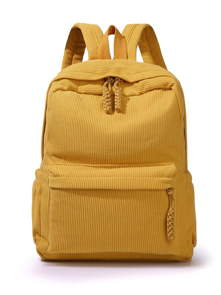 

Нова Вельветова Студентська Сумка Парна Повсякденна Універсальна Рюкзак Морі Велика Місткість Рюкзак для Поїздок жовтий