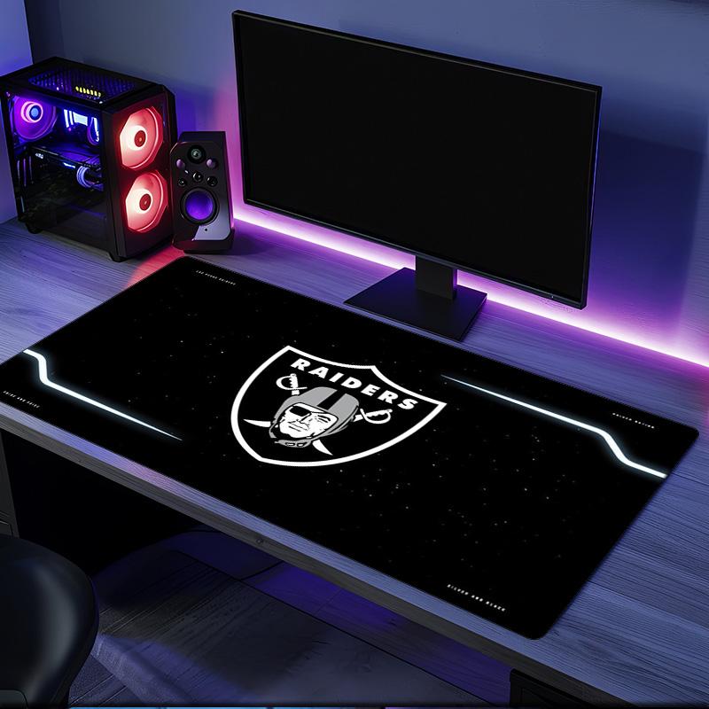 Raiders Team Logo Design mouse pad, rubber base, esports desk mat, mouse pad for gamers and office use, gaming desk , easy to clean mat