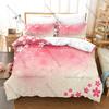 Kawaii Japanese Cherry Blossom Three Piece Bedding Set Luxury Comforter Set with Queen King Size Two household goods Anime ropa