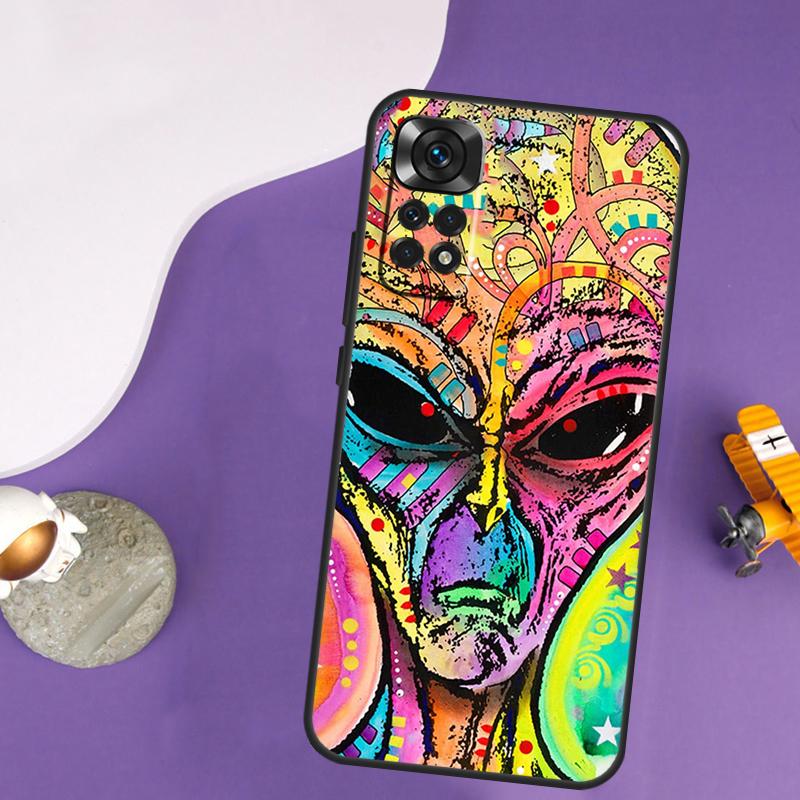 Alien UFO Case For Xiaomi Redmi Note 13 Pro 14 12 9 10 11 Pro 10S 11S 12S Redmi 13C 14C 10C 12C Cover