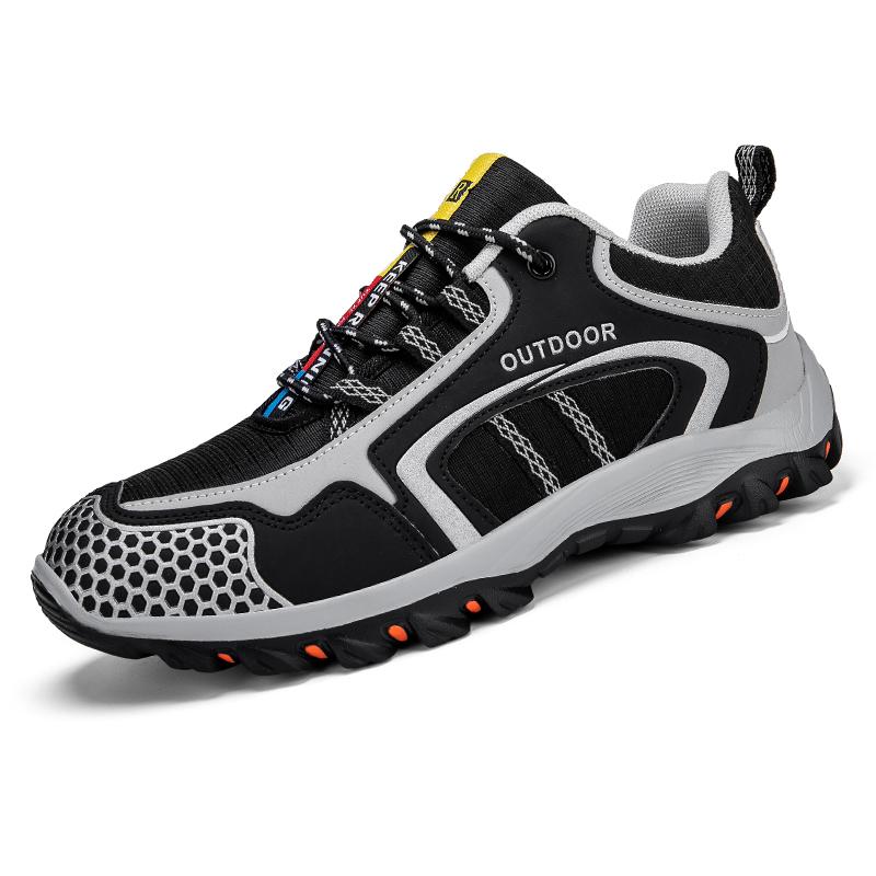 

Men‘s Breathable Hiking Shoes Outdoor Trail Trainers Lace-up Climbing Shoes Anti-slip Trekking Sneakers Hunting Tactical Boots 47