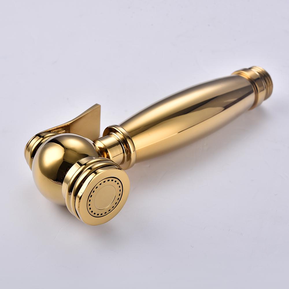 Titanium gold Brass Wall-mounted Handheld Bathroom Toilet Bidet Faucet Sprayer