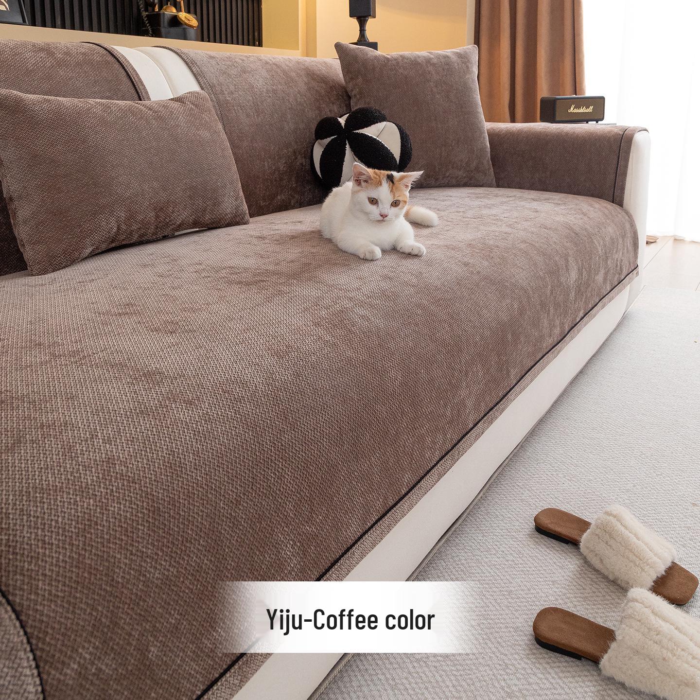 Chenille Sofa Cushion: All-Season, Non-Slip, Anti-Scratch