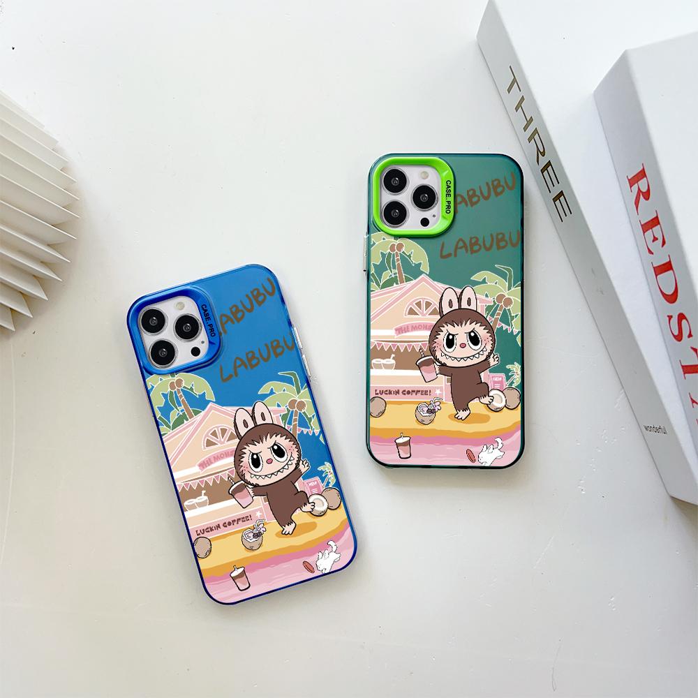 Painted Pattern Colorful Sliver Double Sided Hard Shell Shockproof Anti-fall Phone Casing for Vivo
