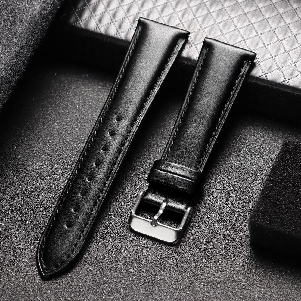 Genuine Calfskin Leather Watch Strap Pin Buckle Quick Release Business Watchband 12mm 14mm 16mm 18mm 20mm 22mm Wristwatch Band