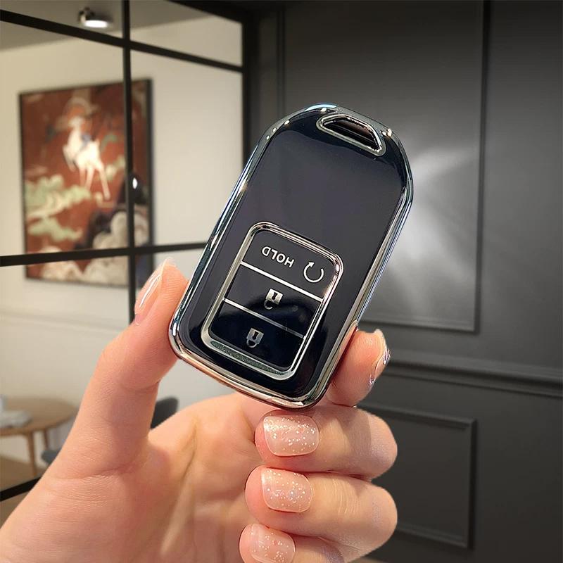 2/3/4/5 Buttons Tpu Car Key Cover Case For Honda Crv Xr-V Cr-V Fit Civic Accord Hr-V Hrv City Odyssey Shell Fob Holder Keyless