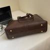 Vintage PU Leather Solid Color Shoulder Bags for Women Tote Bag 2026 Winter Luxury Designer Simple Handbags and Purses