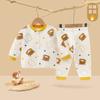 Thick Cotton Baby Pajama Set With Quilted Lining Toddlers 1-3 Years Unisex Sleepwear Home Outfit