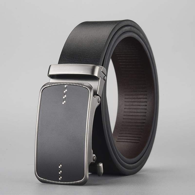 Belt Men'S High-End Business Leather Toothless Automatic Buckle Leather Men'S Belt
