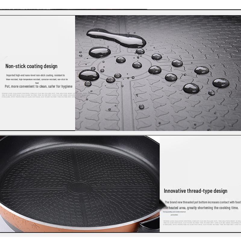 Padella Elettrica Multifunzione Antiaderente con Spedizione Gratuita – Nuovo Stile BBQ, Friggitrice per Pancake e Padella Grigliata