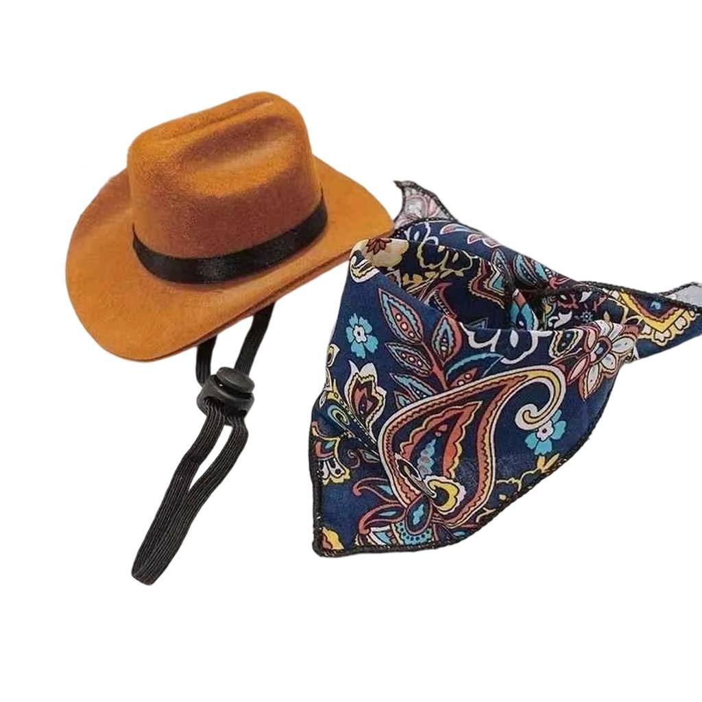 Haustier Cowboyhut, Western Kopfbedeckung für Katzen & kleine Hunde (Foto-Prop)