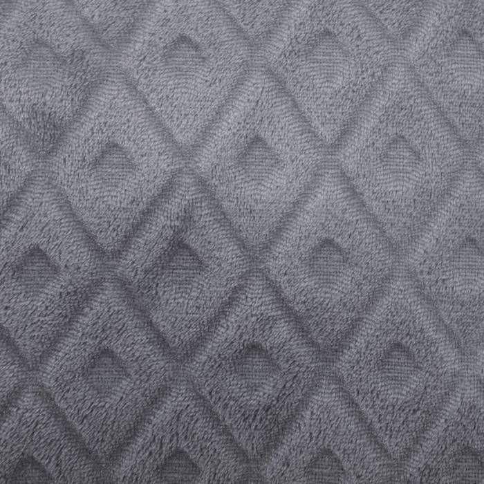 Coussin Losanges Flanelle Gris Ardoise 40x40cm - Atmosphera Createur D'interieur