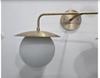 Mid Century Globe Wall Lamp Handmade Brass Sconce