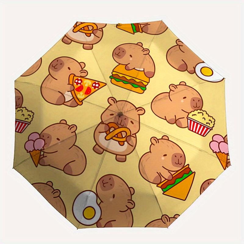 

1pc Cute Capybara Automatic Open/Close Umbrella, Ideal Fan Gift for Birthday, Christmas, Trendy Fashion yy250828056