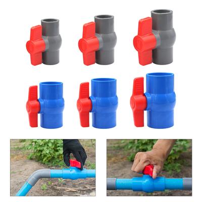 Easy To Operate Manual PVC Ball Valves Corrosions Resistant Valves Right Turning Valves for Agricultural Water Systems