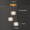 Xiaomi Nordic French Cream-style Long Line Chandelier Bedroom Bedside Lamp Dining Room Chandelier Acrylic Flower Warm Atmosphere Lamp