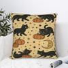 Halloween Black Cats Square Pillow Covers Polyester Home Autumn Pumpkin Cushion Case Creative Decor Pillow Cover 45*45