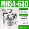 Pneumatic Gripper with Dual, Triple, and Quad Jaw Options: MHS2/3/4-16D/25D/40D/50/63D Clamping Cylinder