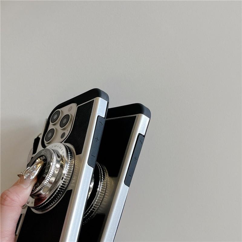 3D Retro Camera Phone Case IPhone 16 Pro Max 17 14 13 S25 S24 Ultra Full Cover Shockproof PC With Strap