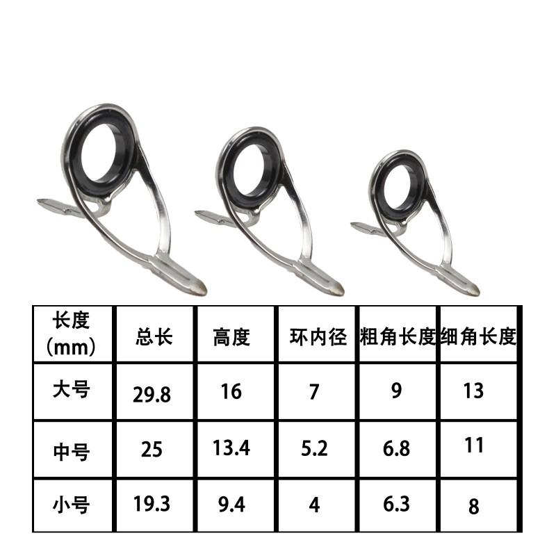 9-Piece Fishing Rod Guide Ring Set Stainless Steel Ceramic Line Guides Spinning Casting Repair