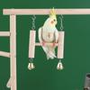Solid Wood Bird Stand Interactive Platform Jiaohua Standing Stick for Pets Eco-Friendly Wooden Toy
