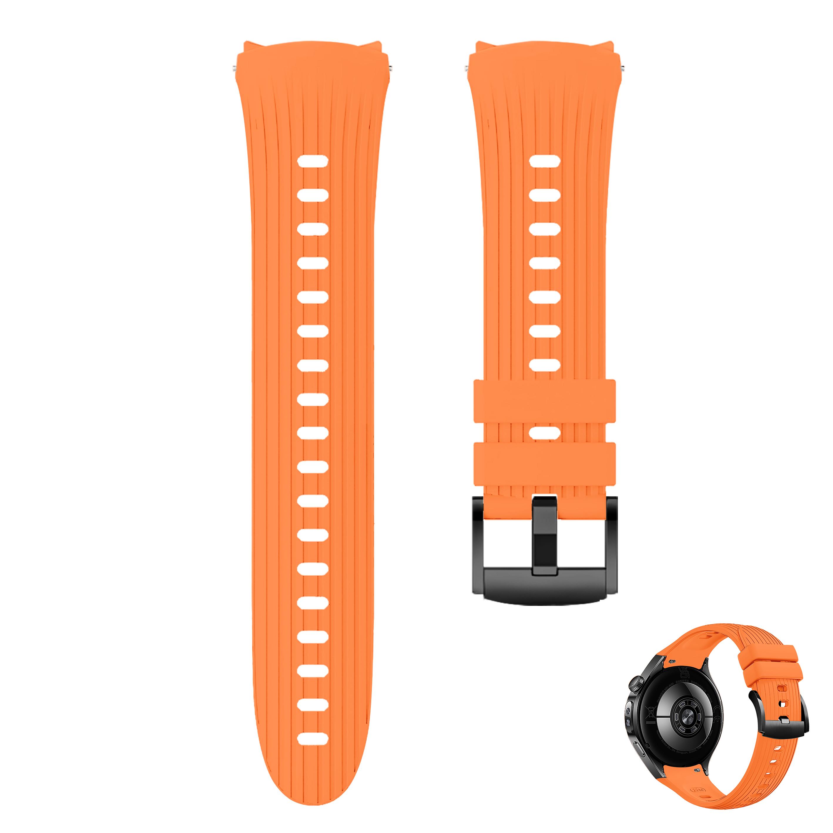 

Strap For Huawei Watch 5 46mm No Gaps Original Silicone Watchband for Huawei Watch 5 42mm Smartwatch Band Bracelet for men women Watch 5 42mm оранжевый