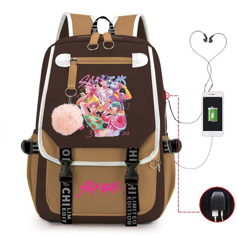 Witch Hunters Peripheral Korean Edition Student School Bag Cross-border College Wind Reduction Large Capacity Ridge Backpack
