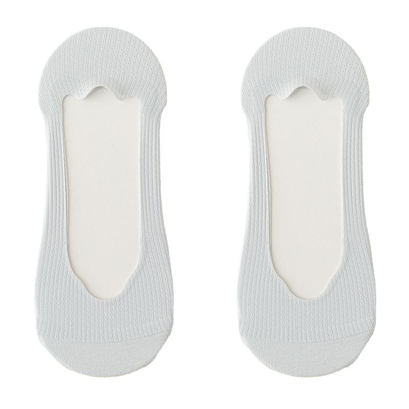 5 Pairs of Women's Summer Thin Cotton Sole Non Slip Shallow Mouth Invisible Ice Silk Boat Socks