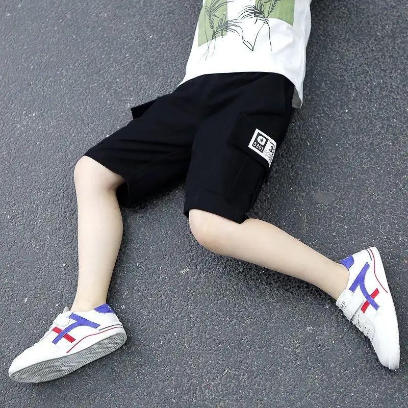Baby Boy Shorts Summer Boys Sports Loose Shorts Elastic Waist Teen Trousers Children's Clothes