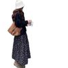 Gonna a Vita Alta Floreale Francese: Abito Midi Nero Aderente A-Line da Donna - Edizione Primavera 2025