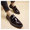 Men's Casual Business Office Formal Dress Shoes Slip-on Flats Shoe Black Stylish Original Leather Loafers Breathable Footwear